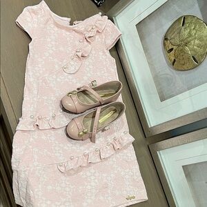 Pink Kids Dress with Pearls